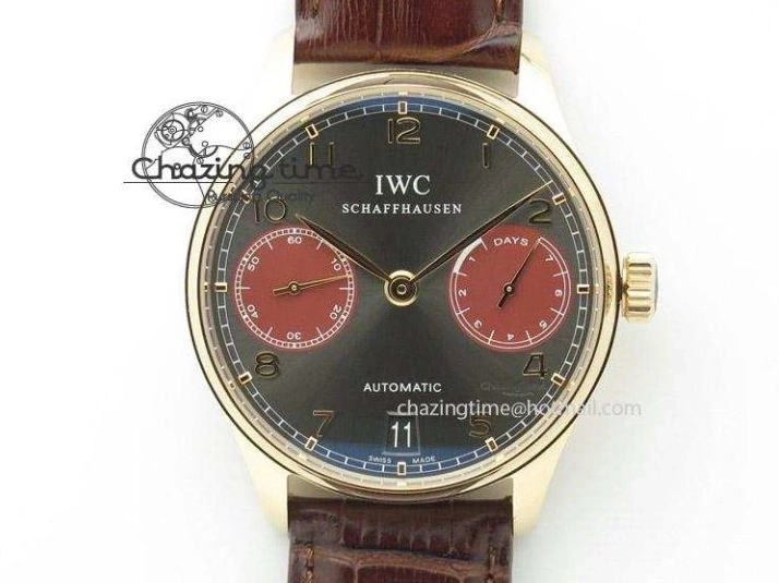 MIROTIME 0524 MoistureWicking Portuguese IW371491 ZF 1:1 Best Edition SS Blue Dial On Leather Strap A79350 (Slim Movement) V 7221